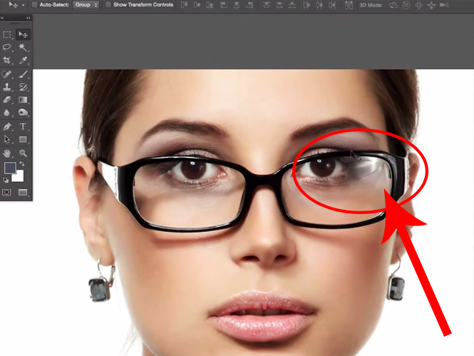 Αφαιρέστε αντανακλάσεις από γυαλιά μυωπίας με το Adobe Photoshop