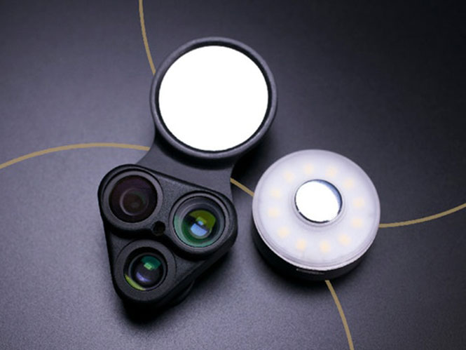 Το RevolCam προσθέτει στο smartphone σας τρεις φακούς και ένα φωτιστικό LED