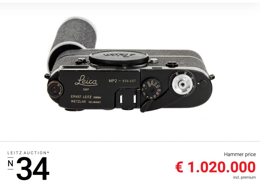 34η Leitz Photographica Auction:  Ανάμεσα στις μηχανές μία Leica πωλήθηκε προς 1.020.000 ευρώ