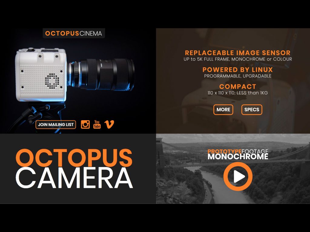 OCTOPUS: Κάμερα με ανάλυση 5K και δυνατότητα αλλαγής του αισθητήρα