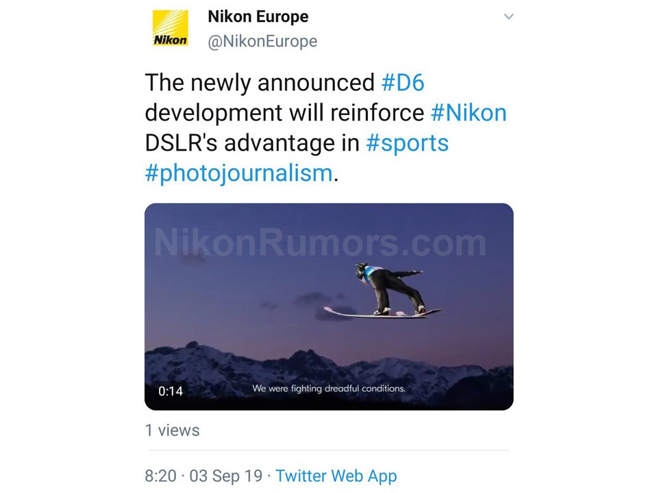 Η Nikon δημοσίευσε “κατά λάθος” post για την Nikon D6, λίγο πριν την ανακοίνωση της!